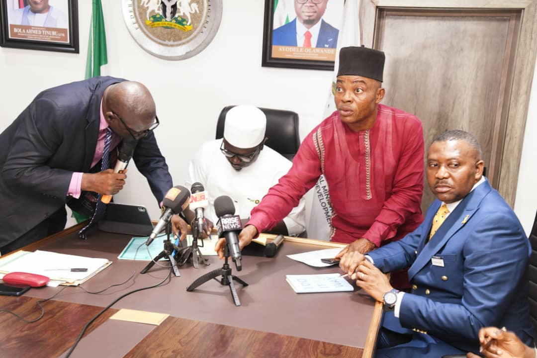 Officials at the press conference for the Investonaire and Ministry of Youth Development partnership.